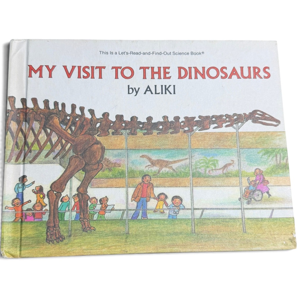 Harper & Row My Visit to the Dinosaurs Kids White Vintage Science STEM